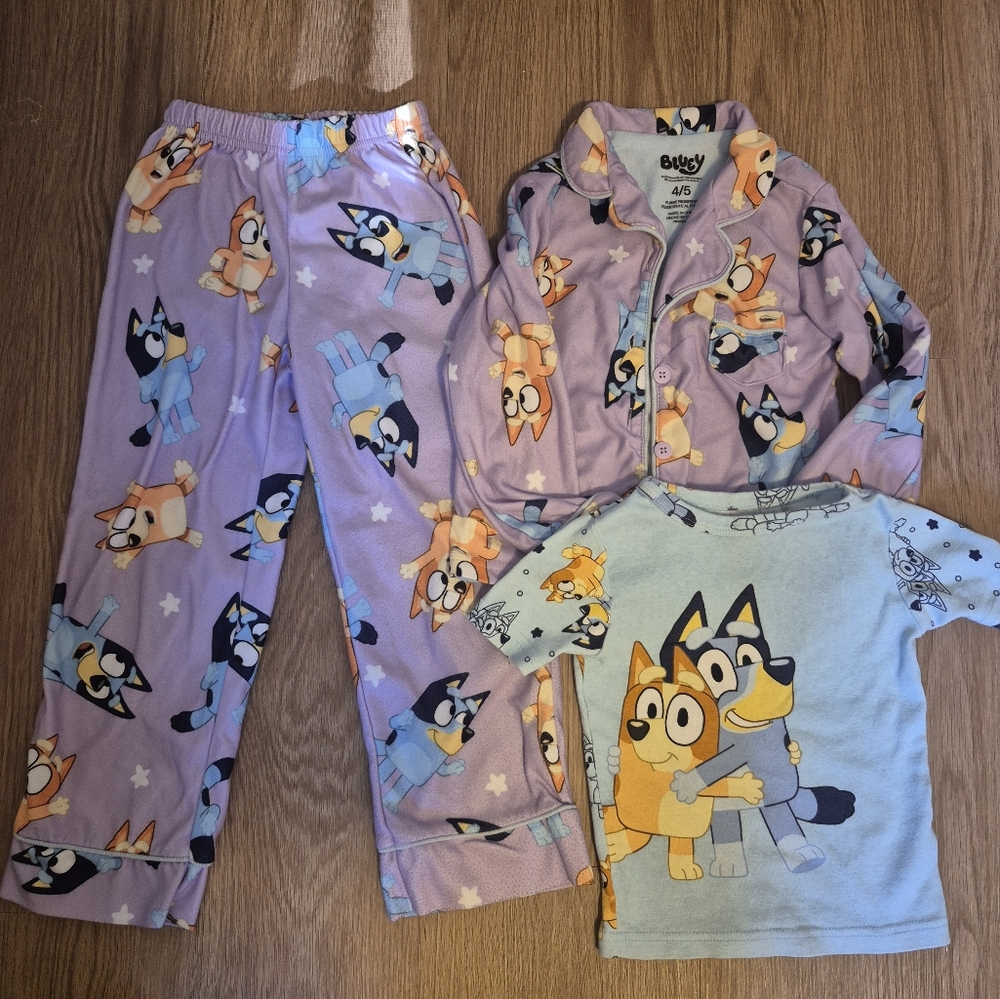 Bluey toddler girl pajamas size 4t/5t set NWOT